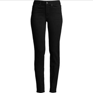 Women's Mid Rise Straight Leg Jeans - Black Tall 6X34